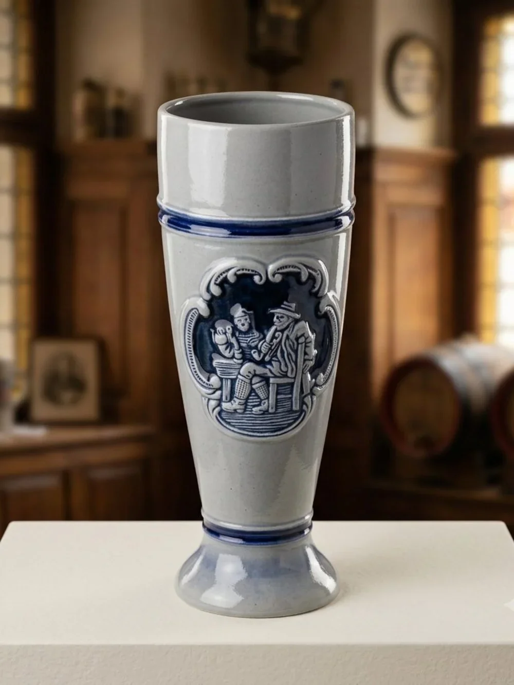 Pilsner or  Beer mug, blue beer glass  - stein is .5 liter